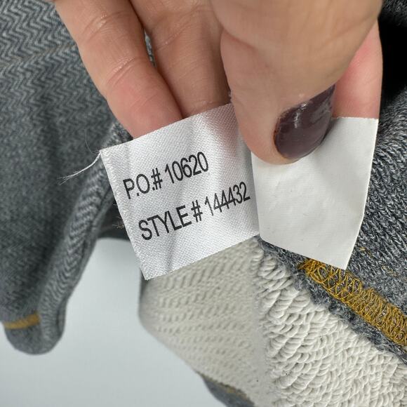 Carbon 2 Cobalt Sartorial Herringbone Knit Hoodie Large 1/4 Zip Elbow Patch - Picture 9 of 9